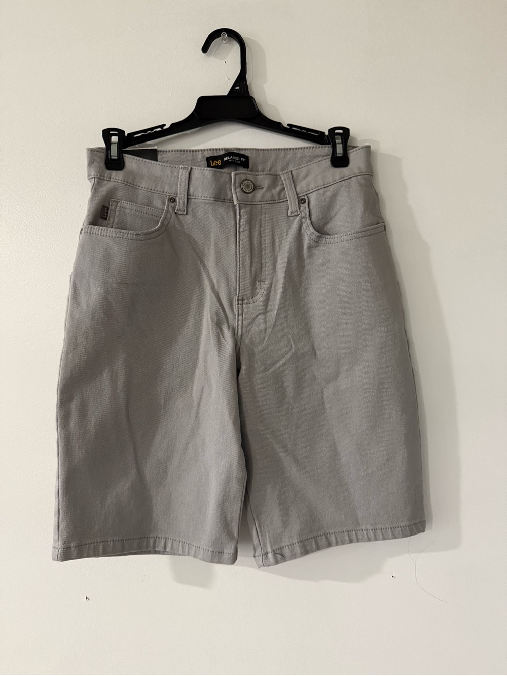 Lee Light Gray Denim Shorts